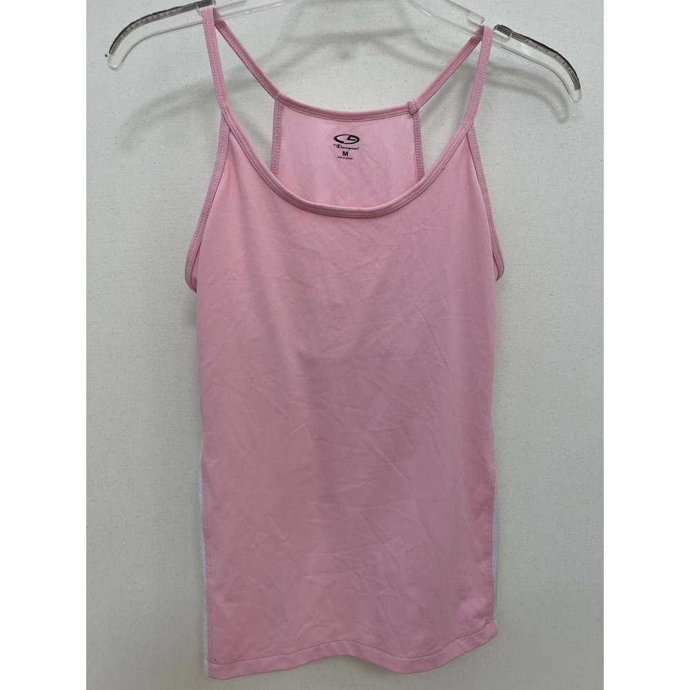 C9 by Champion Pink Athletic Tank Top White Mesh Racerback Womens Medium